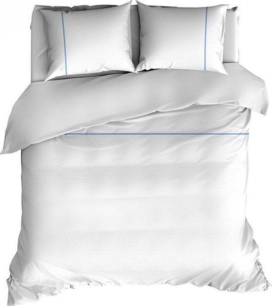 Romanette Flanellen Dekbedovertrek Duchesse Wit/Blauw 270x220