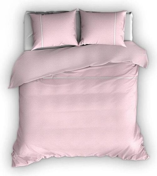 Romanette Flanellen dekbedovertrek Duchesse Rose/Wit 200x220