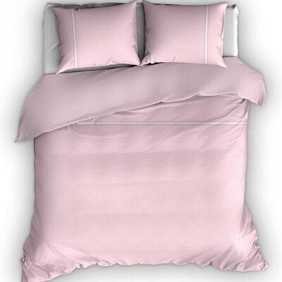 Romanette Flanellen dekbedovertrek Duchesse Rose/Wit 200x220