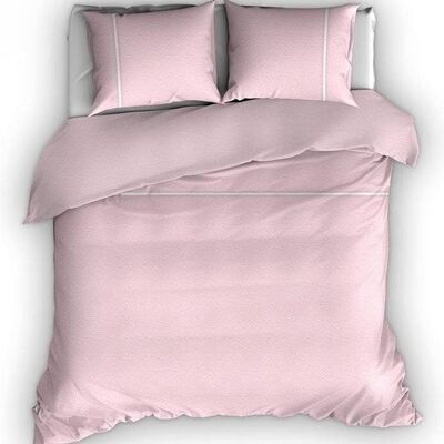 Romanette Flanellen dekbedovertrek Duchesse Rose/Blanc 240x220