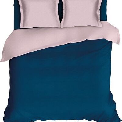 Romanette Flanellen dekbedovertrek Comtesse Teal/Rose 200x220