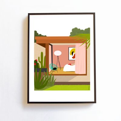 At Home Poster Vintage Mid Century A3-Format