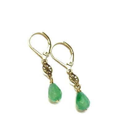 Joséphine green agate earrings