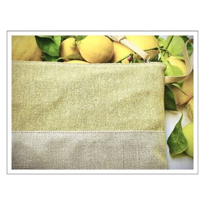 LINEN POUCH OLIVE