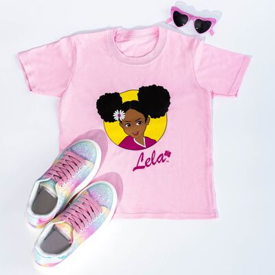 Lela Short Sleeve T-Shirt Beautiful Black Girl