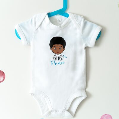 Mosi Baby Organic Cotton 'Little Prince' Bodysuit Black Boy Toddler