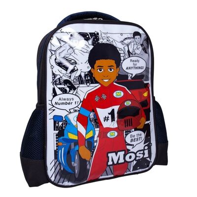 Mosi Backpack Black Boy School Bag