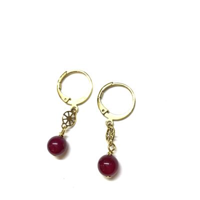 Josephine agate burgundy earrings