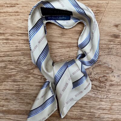 Silk accessoire recycled and made of Ralph Lauren 'Polo Club' silk tie