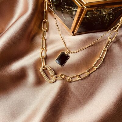 Diva Gold Double Layered Necklace