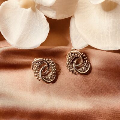 Naa Sliver Hollow Ring Earrings