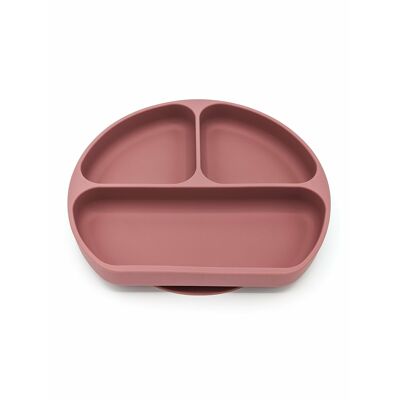 Silicone Suction Divider Plate - Dusty Pink