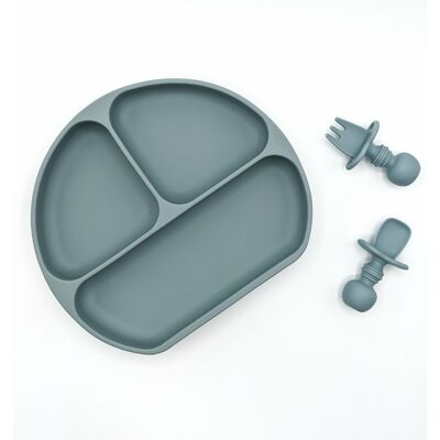 Silicone Suction Plate Set - Blue Ether