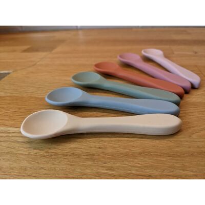 Silicone Baby Spoons (Set of Three) - Cream