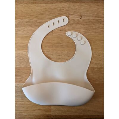 Silicone Catch All Bib - Cream