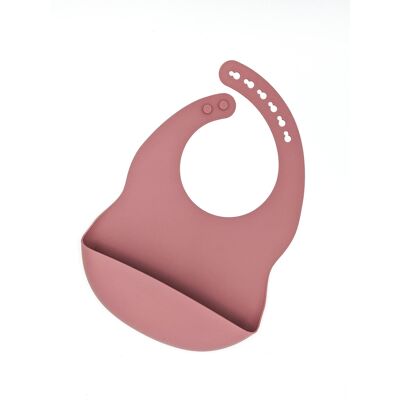 Silicone Catch All Bib - Rose