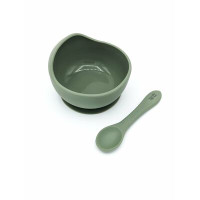 Silicone Suction Bowl and Spoon Set - Desert Sage