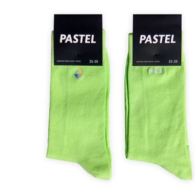 CLASSIC SOCKS | PASTEL GREEN Embroidery