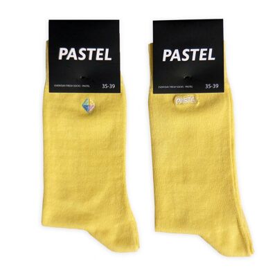 KLASSISCHE SOCKEN | PASTELLGELB Diamant