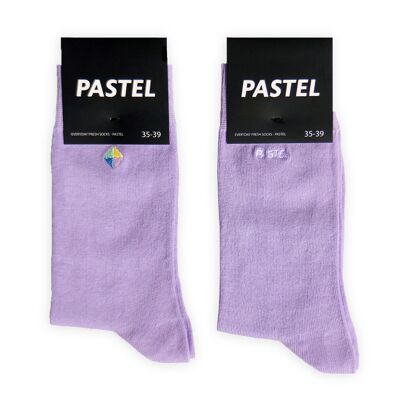 CHAUSSETTES CLASSIQUES | Broderie VIOLET PASTEL