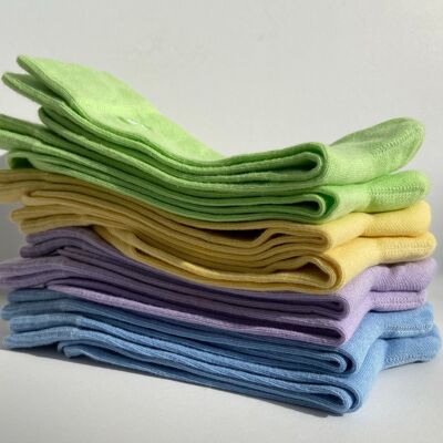 LOT DE 8 COULEUR PASTEL CLASSIQUE Broderie