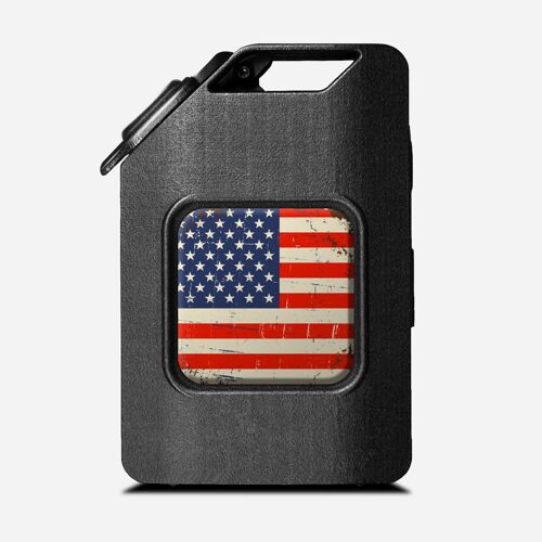 Fuel the Adventure - Black - USA Flag