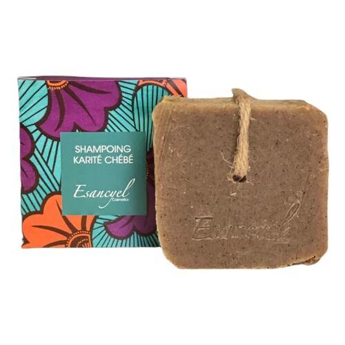 Shampoing Solide Naturel- Karité,Poudre de Chébé-120 grs-Saponifié à froid