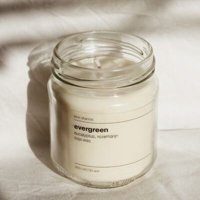 evergreen scented candle