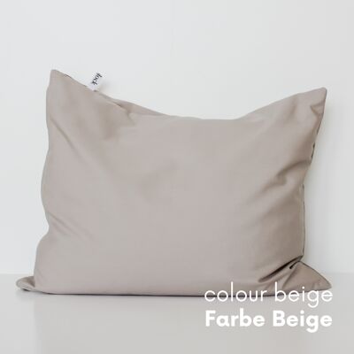 Stone pine cushion 'Cembra', color beige, with ticking