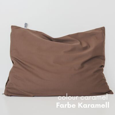 Stone pine cushion 'Cembra' color caramel with ticking