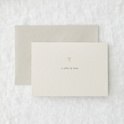 Note d'amour Saint Valentin Carte de voeux