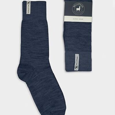 Classic Inca Socks Navy Blue