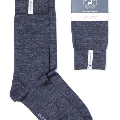 Klassische Inka-Socken Heather Blue