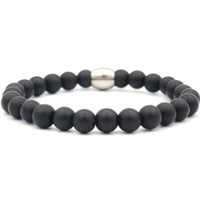 Bracelet Nane matte obsidian (8mm)