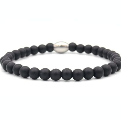 Armband Emaille matt Obsidian (6mm)