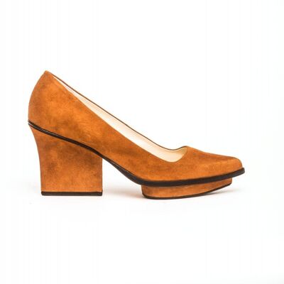 Anne platform pumps camel