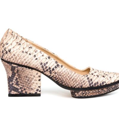 Anne platform pumps sand python print