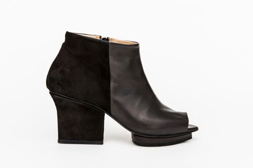 Christal ankle boots open toe black