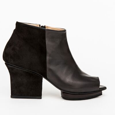 Christal ankle boots open toe black