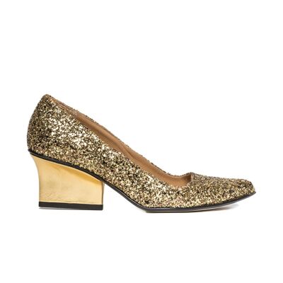 Jo pumps gold glitter