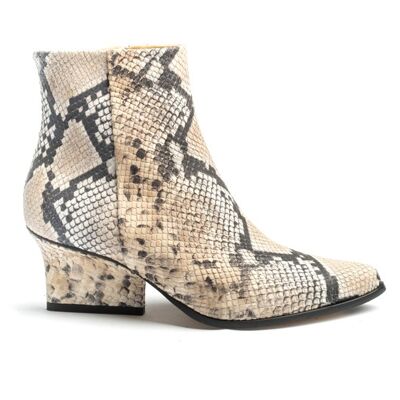 Ryan ankle boots Beige python print