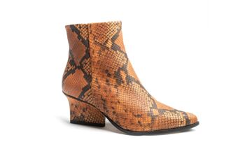 Bottines Ryan Imprimé python camel 2