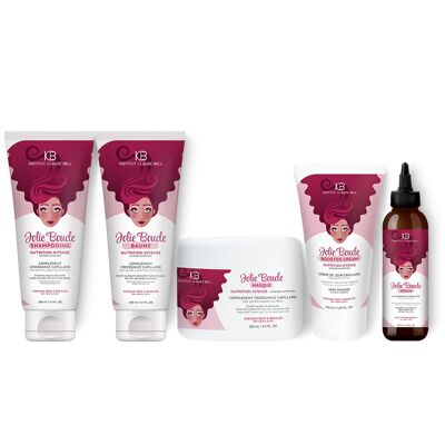 Jolie boucle - kit complet - shampooing + baume + masque + serum + booster cream