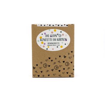 Confettis dans une boîte (confettis ronds en pastel / or) - 100 grammes 1