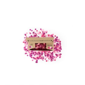 Confettis dans une boîte (confettis ronds en rose) - 100 grammes 2