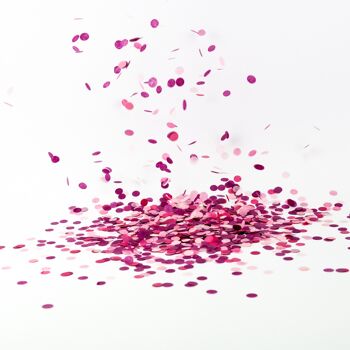 Confettis dans une boîte (confettis ronds en rose) - 100 grammes 4