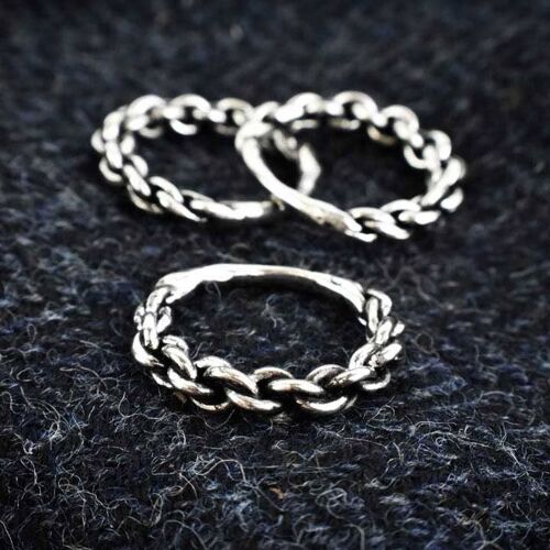 Pewter Chunky Twist Ring AR034