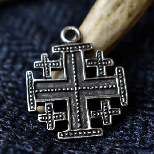 Jersuleum Cross Replica Viking Age Pewter Pendant AV045