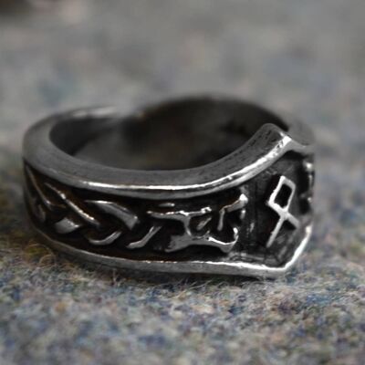 Othila Letter O Rune Ring - Adjustable