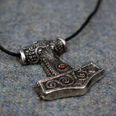 Pendentif Skane Thor's Hammer Replica Viking Age - Rouge